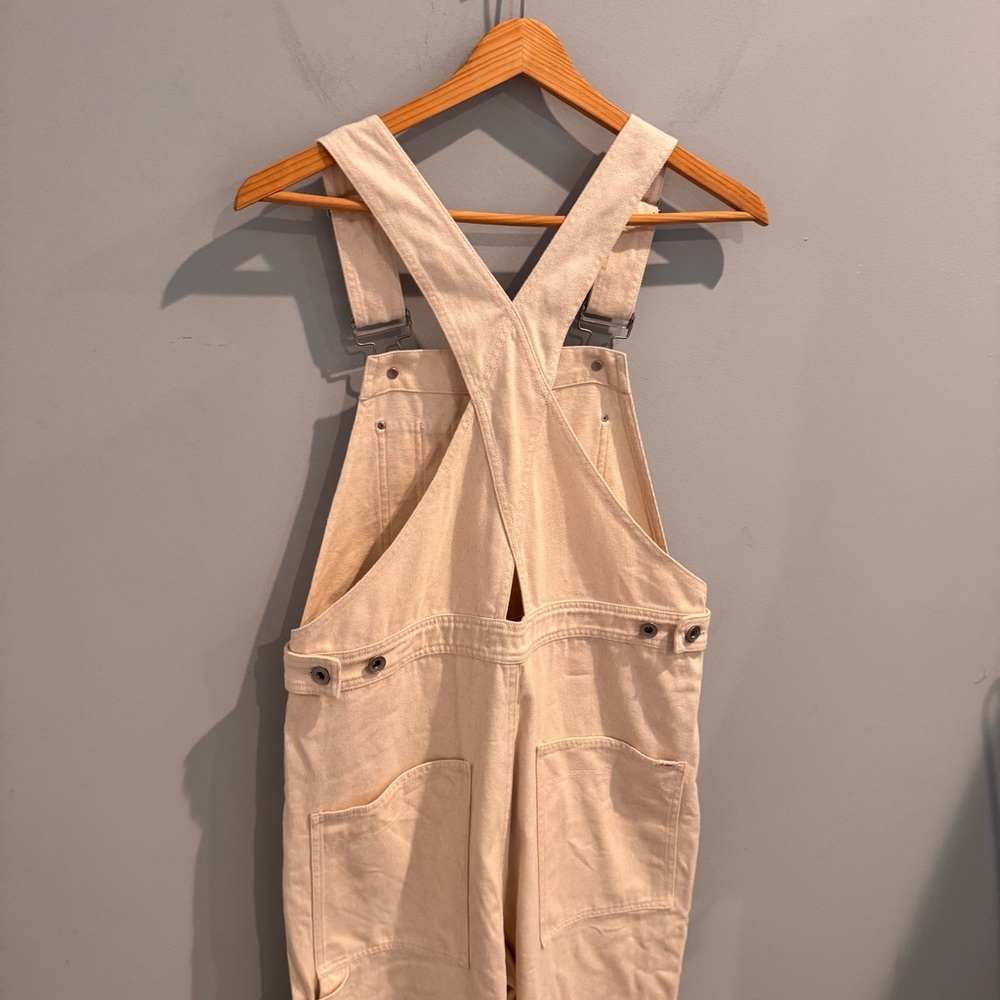 NEW Alex Mill Straight Leg Overall in White Denim, Size M - Picture 9 of 11